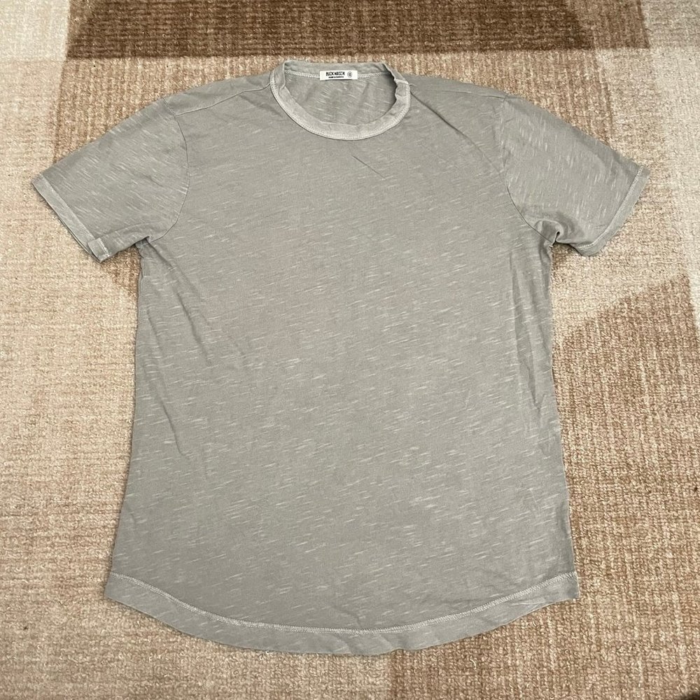 NEW BUCK MASON CURVED HEM STONE T-SHIRT SZ EXTRA SMALL XS